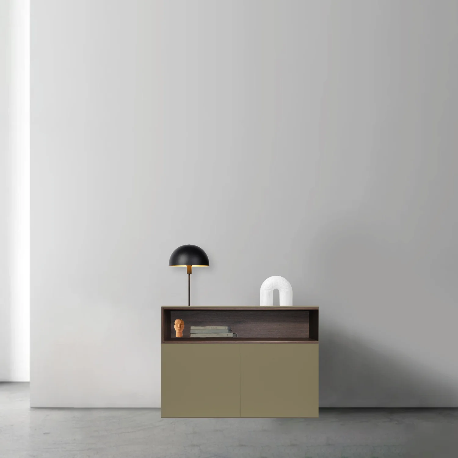Kast Joe (70cm hoog) - Dressoir wit 99cm olijf 3 - 1F1CP003